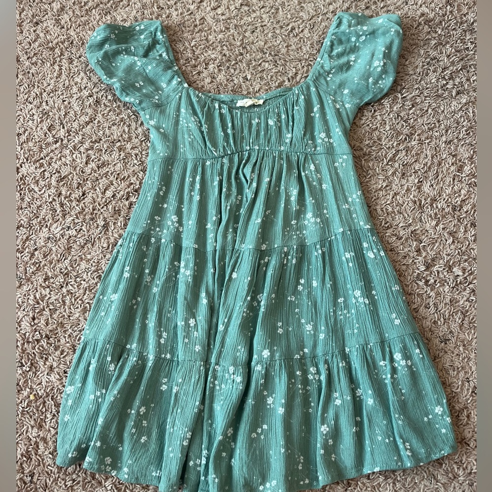 Sage green babydoll dress